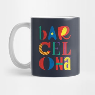 Typographic Barcelona design Mug